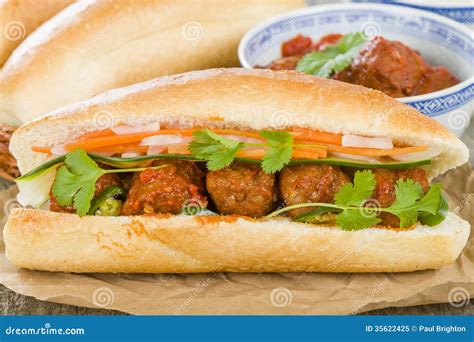 Banh Mi Xiu Mai Stock Image Image Of Asian Cuisine 35622425