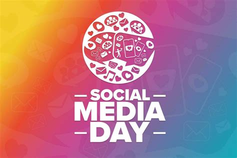 Social Media Day Holiday Concept Template For Background Banner