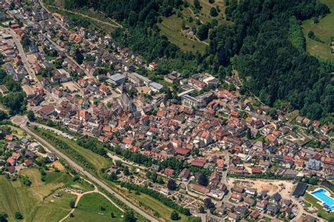 Luftaufnahme Elzach Ortsansicht Im Talbereich Des Elztal In Elzach Im