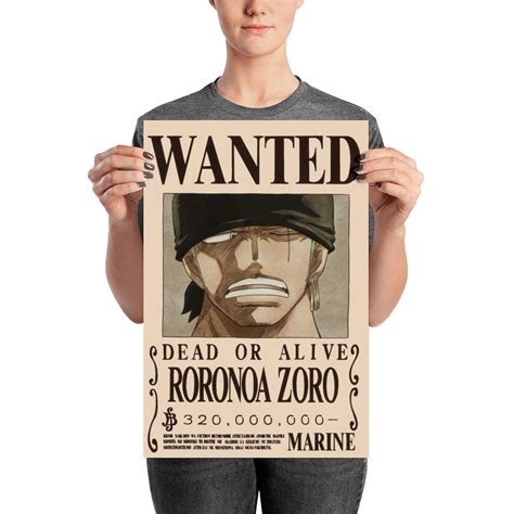 Roronoa Zoro Wanted Poster Etsy