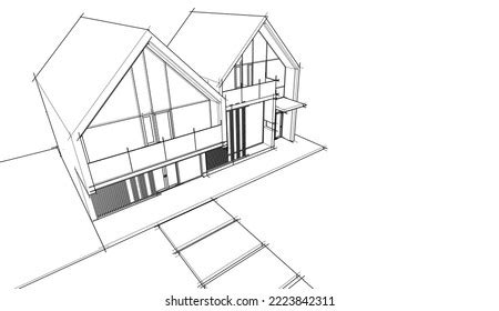 Sketch House Roof Stock Vector (Royalty Free) 2223842311 | Shutterstock