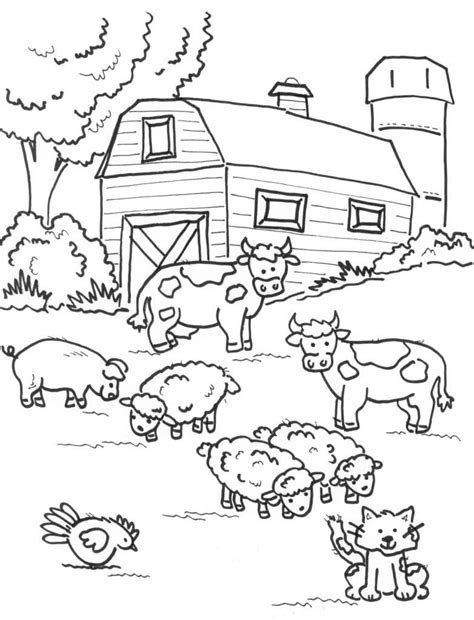 Coloriage Quelques Animaux de la Ferme télécharger et imprimer