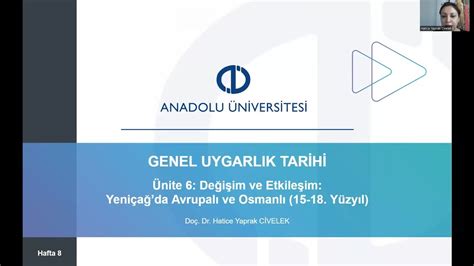 GENEL UYGARLIK TARİHİ UNİTE 6 YouTube