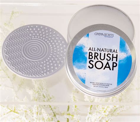 All Natural Solid Brush Soap With Scrubber