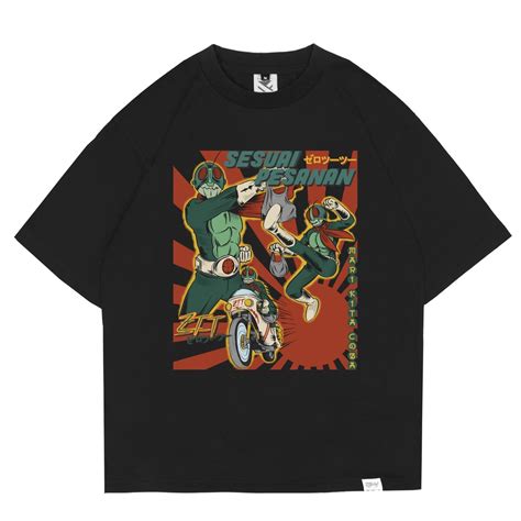 Jual Zerotwentytwo Oversized T Shirt Black Kamen Rider Kaos Pria