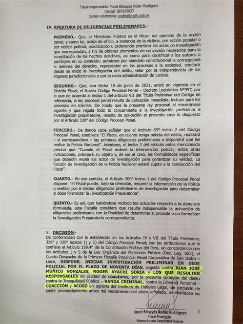 Carmen McEvoy on Twitter RT IDL Rivera ULTIMO Fiscalía Penal de