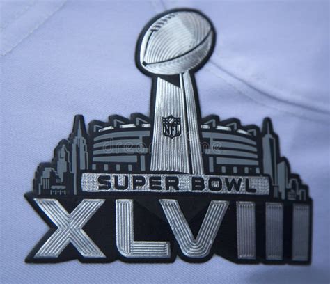 Super Bowl XLVIII Logo On Seattle Seahawks Team Uniform Presented ...