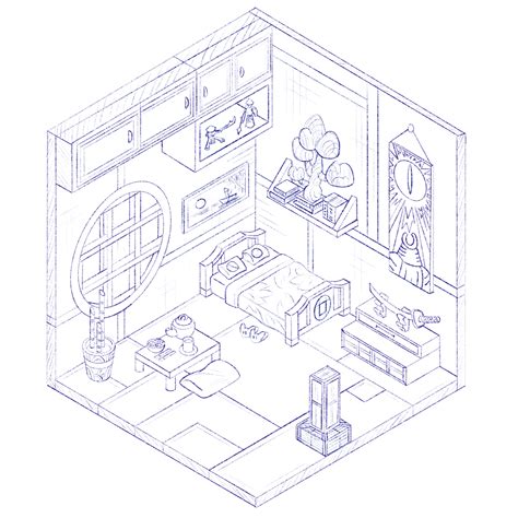 Isometric View Room