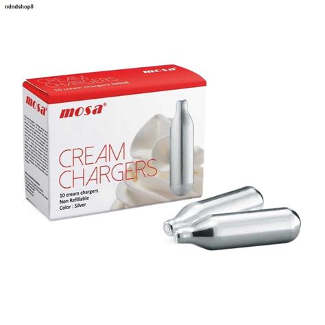 พร้อมส่งmosa Whipped Cream Charger หลอดเติมก๊าซวิปปิ้งครีม 1 กล่อง 10