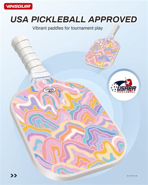 VINSGUIR Pickleball Paddles Set Of 4 USAPA Approved Fiberglass Surface