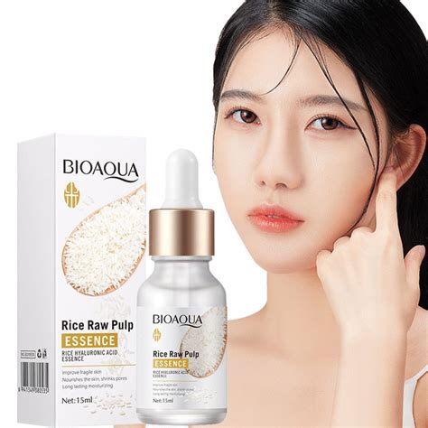 Bioaqua Rice Raw Pulp Essence Hyaluronic Acid Skin Help Zone