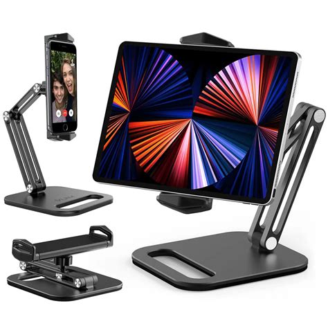 Liga De Alum Nio Ajust Vel Bra O Longo Tablet Stand Suporte Dobr Vel