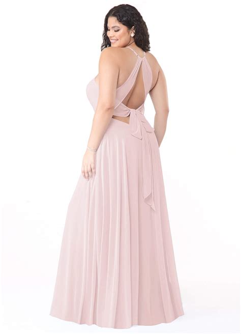 Blushing Pink Azazie Evalleen Bridesmaid Dresses Azazie