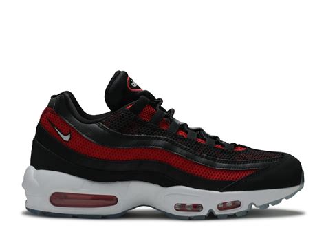 Air Max 95 Essential Bred Nike 749766 039 Blackwhiteuniversity Redreflect Silver