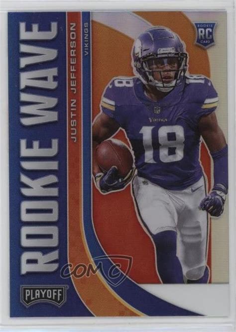 2020 Panini Playoff Rookie Wave Silver Prizm RW 9 Justin Jefferson