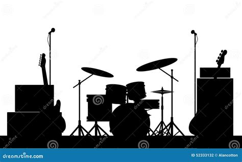 Rock Band Vector Silhouette Cartoondealer