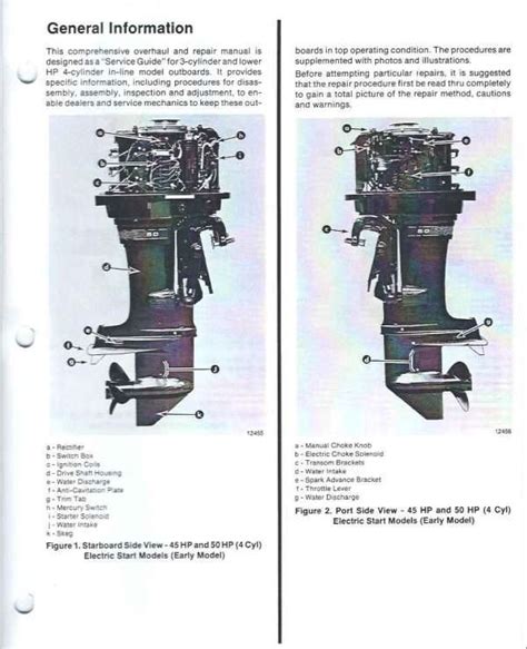 Mariner 40hp 50hp 60hp 70hp Service Manual 1989 Outboard