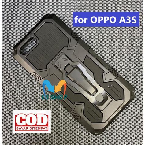 Jual Case Hp Oppo A3s Casing Standing Back Klip Hard Case Hp Robot New