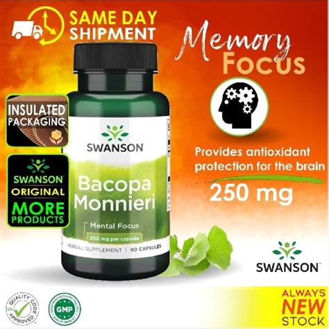 Swanson Bacopa Monniera Extract 250 Mg 90 Caps Memory Health Lazada PH