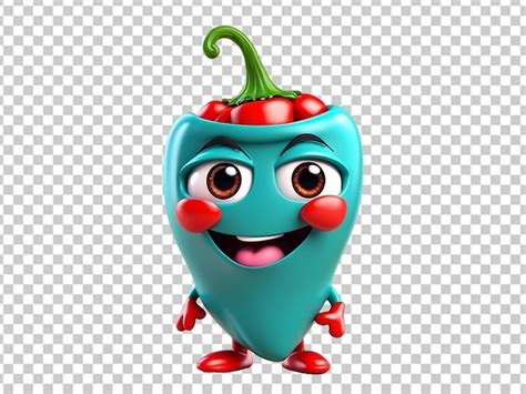 Premium PSD Cartoon Hot Chili Pepper Character