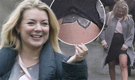 Sheridan Smith flashes tattoo while filming Clean Break | Daily Mail Online