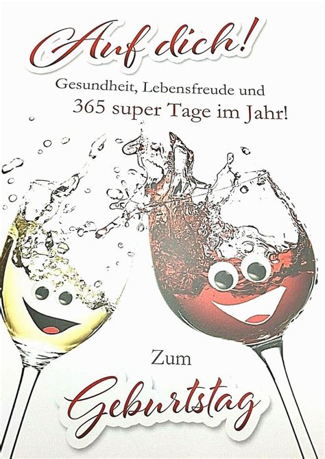 Geburtstagskarte Motiv Wei Wein Rotwein Xxl Gl Ckwunschkarte Zum