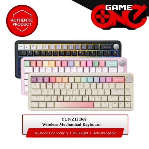Yunzii B Tri Mode Wireless Hot Swappable Rgb Mechanical Keyboard Shopee Philippines