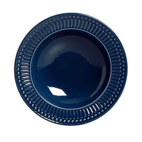 Conjunto Prato Fundo Azul Cm De Cer Mica Roma Deep Blue Porto