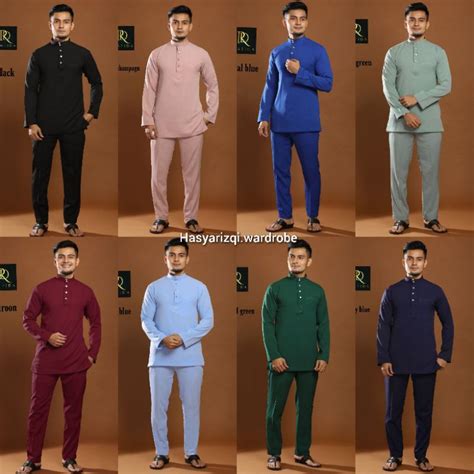 [xs Xl] Baju Melayu Slim Fit Rafida Baju Melayu Lelaki Dewasa Slim Fit Baju Melayu Como