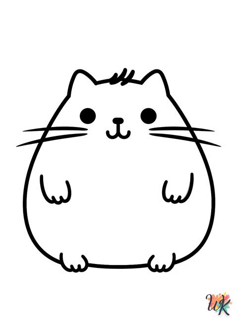 Coloriage Pusheen Mignon Petit Chat Pour Bébés Gratuitement