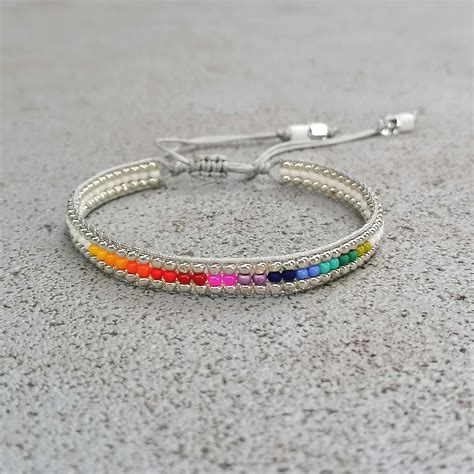 MULTICOLOR BEAD BRACELET Colorful Bead Bracelet Tiny Beads Etsy