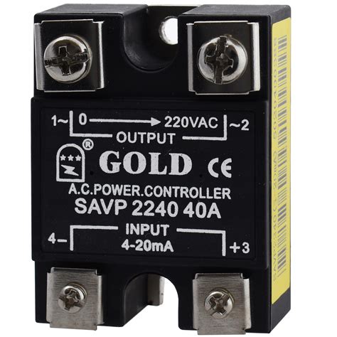 Przekaźnik regulator mocy 40A 4-20mA - PRECYZYJNY (tyrystorowy ...