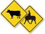 Farm Animal Crossing Sign