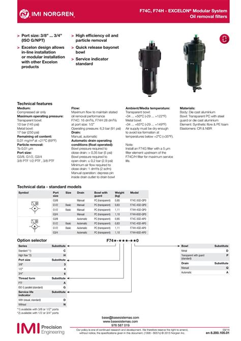 Filtro Norgren F H By Base Sistemas Issuu