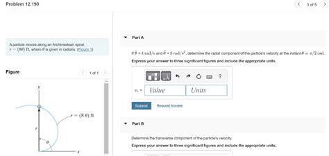 Solved A Particle Moves Along An Archimedean Spiral Chegg