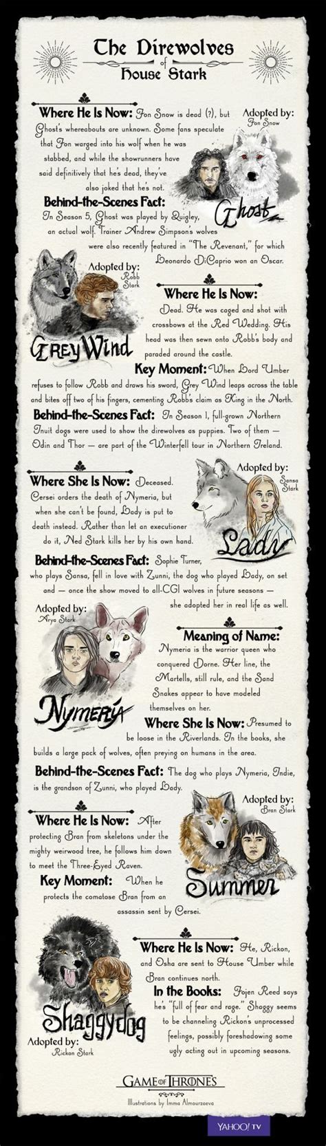 'Game of Thrones': Everything You Need to Know About the Direwolves of ...