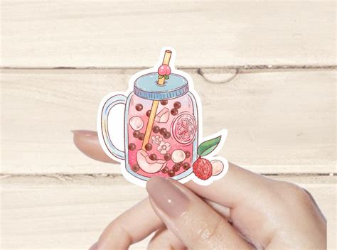 Boba Tea Vinyl Stickers Aesthetic Stickers Cute Boba - Etsy