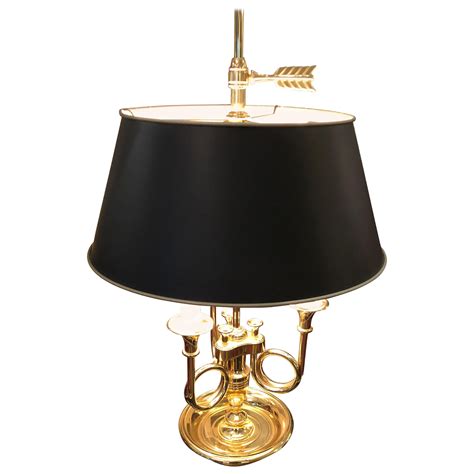 Classic 3 Arm Brass French Horn Style Table Lamp By Baldwin At 1stdibs Baldwin Brass Lamps