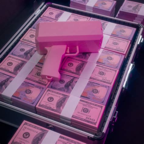 Pink Money Bills Money Gun Bundle Pink New Series 100 Dollar Novelty