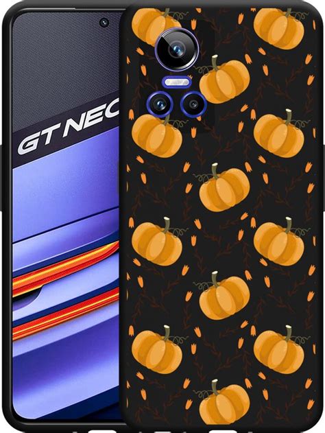 Realme GT Neo 3 Hoesje Zwart Pumpkins Designed By Cazy Bol