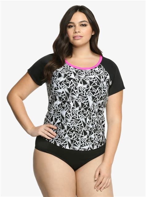 Abstract Print Swim Top Torrid Plus Size Swimwear Plus Size Bikini