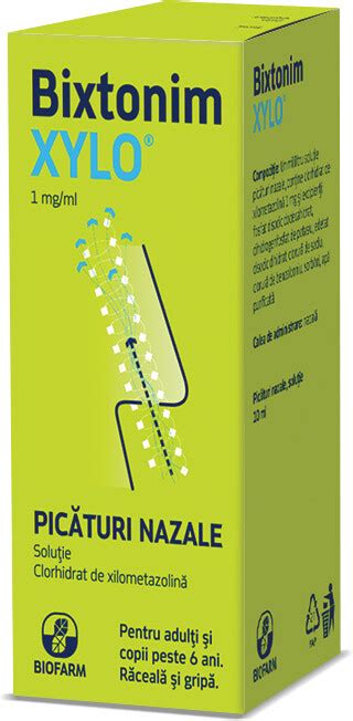 BIXTONIM XYLO 1MG ML PICATURI NAZALE 10ML HelpNet Ro