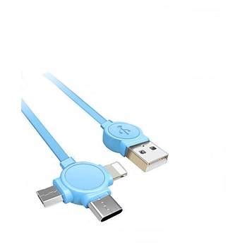 NOHON 3 In 1 USB H Zl Arj Veri Kablosu C Tipi Lightning Mikro 1 Mt