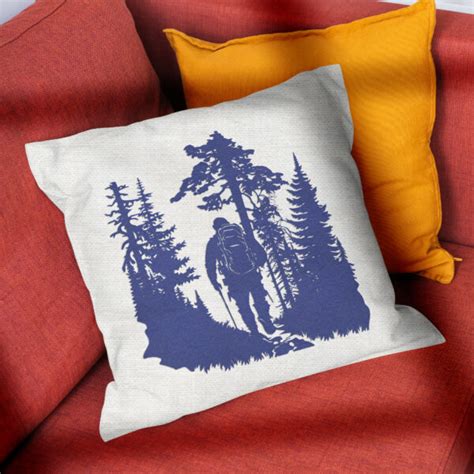 Hiking Along the Treeline SVG File for Cricut, Silhouette, Laser