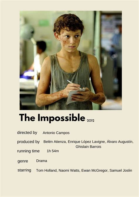 The Impossible Tom Holland Polaroid poster en 2024 | Peliculas para ...