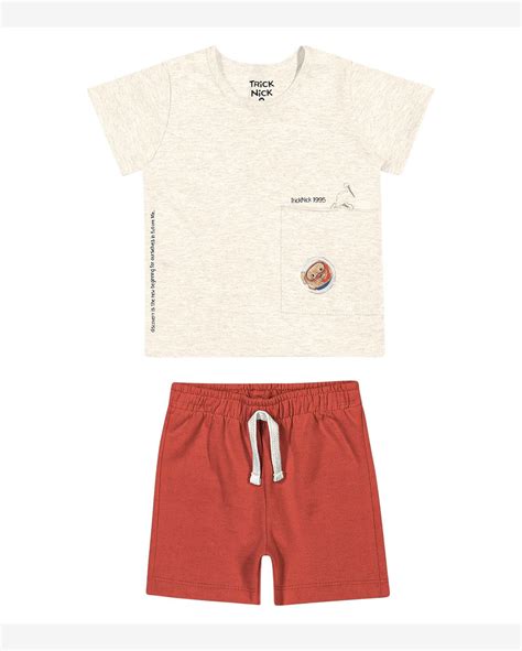 Riachuelo Conjunto Infantil Masculino Urso Trick Nick Baby Bege