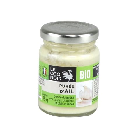 Purée d ail bio LE COQ NOIR le pot de 85g à Prix Carrefour Purée d