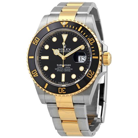 Rolex Submariner Black Dial Stainless Steel And 18K Yellow Gold