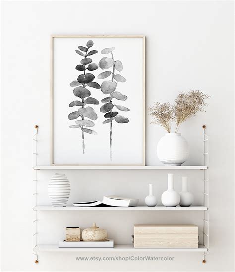 Eucalyptus Wall Decor Eucalyptus Home Decor Grey | Etsy