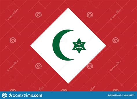 Flag Of Berbers Tuareg People At Cloudy Sky Background, Panorami Stock ...